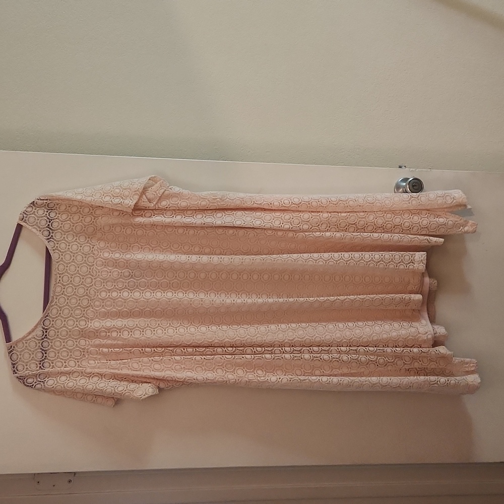 Lane Bryant Pale Pink Lace Dress Size 26/28